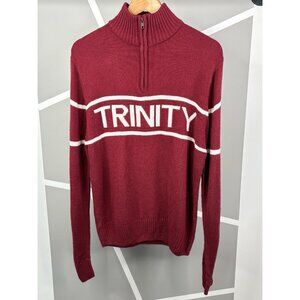 Trinity College Dublin Ireland Sweater 1/4 Zip Red M Official Product *Read*